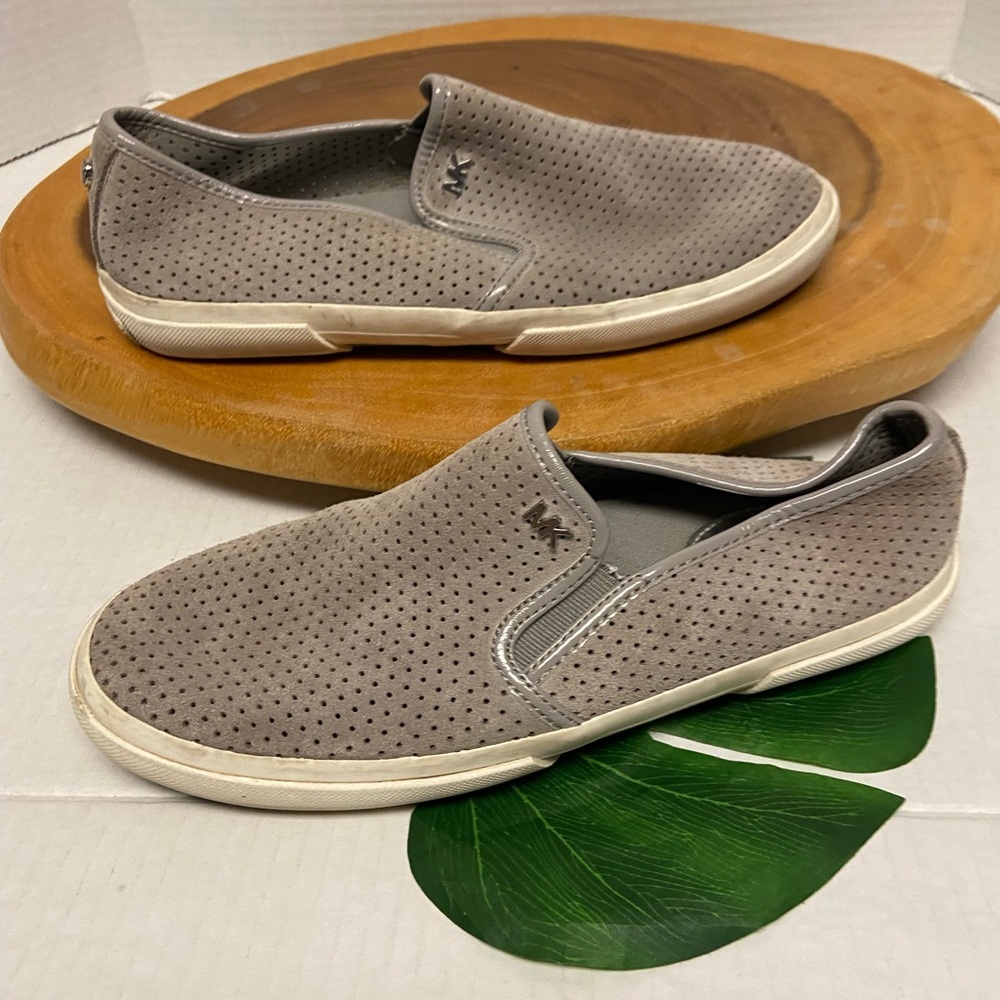 MK Michael Kors Leather Lace Free Slip On Sneakers